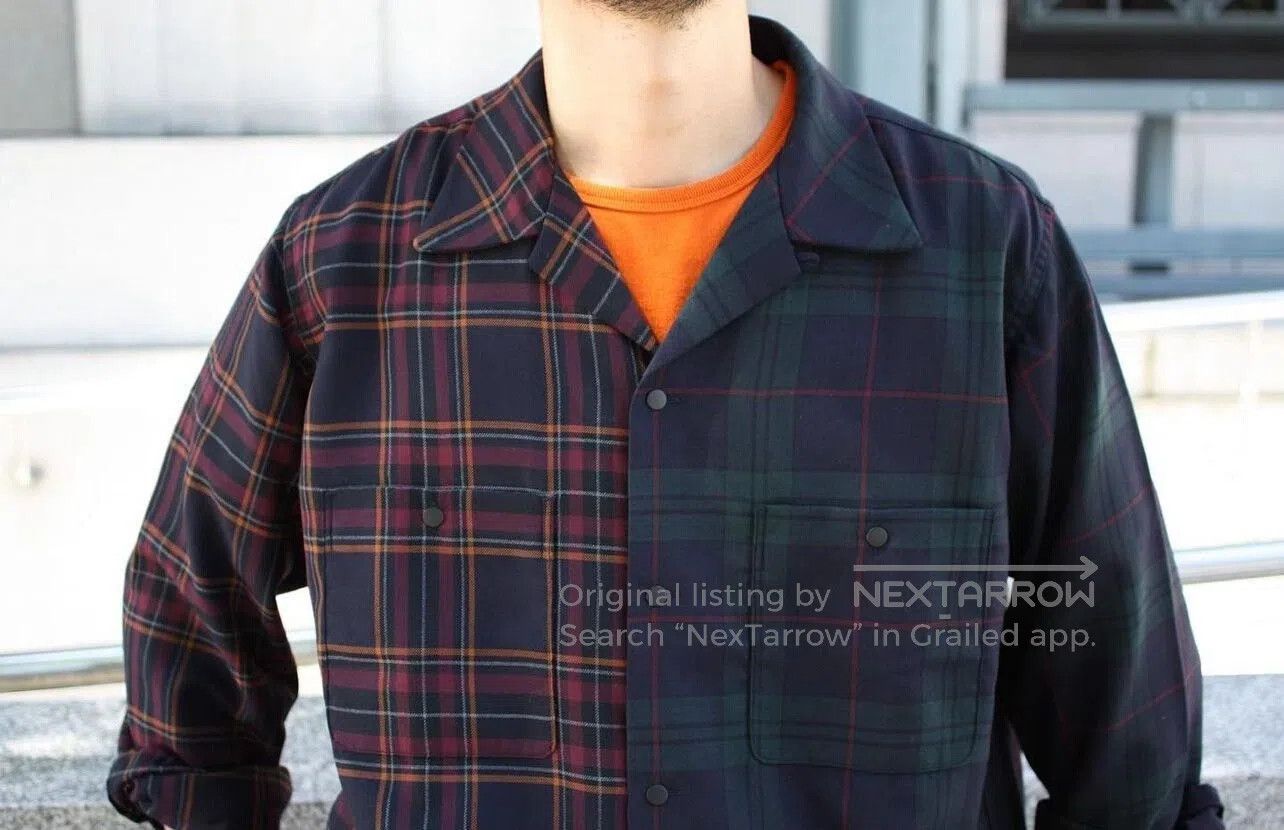 Nanamica wool patchwork plaid shirt jacket. Size US L / EU 52-54 / 3 - 3 Thumbnail