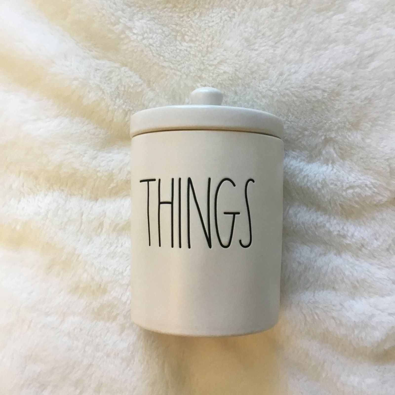 Other Rae Dunn White "THINGS" Canister Size ONE SIZE - 1 Thumbnail