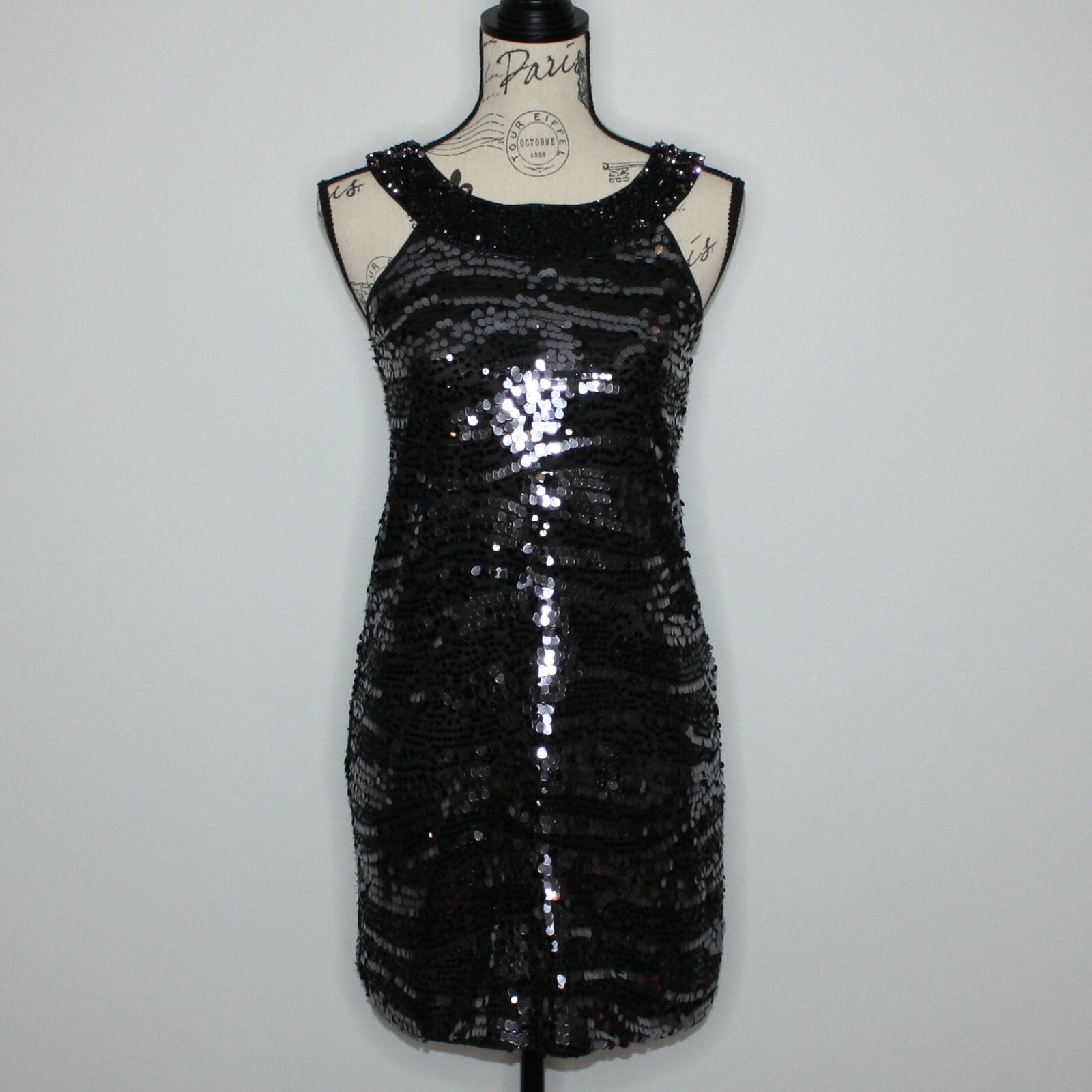 Rachel Zoe Irene Irena Black Sequined Shift Dress in size M NWT $525 Size M / US 6-8 / IT 42-44 - 7 Thumbnail