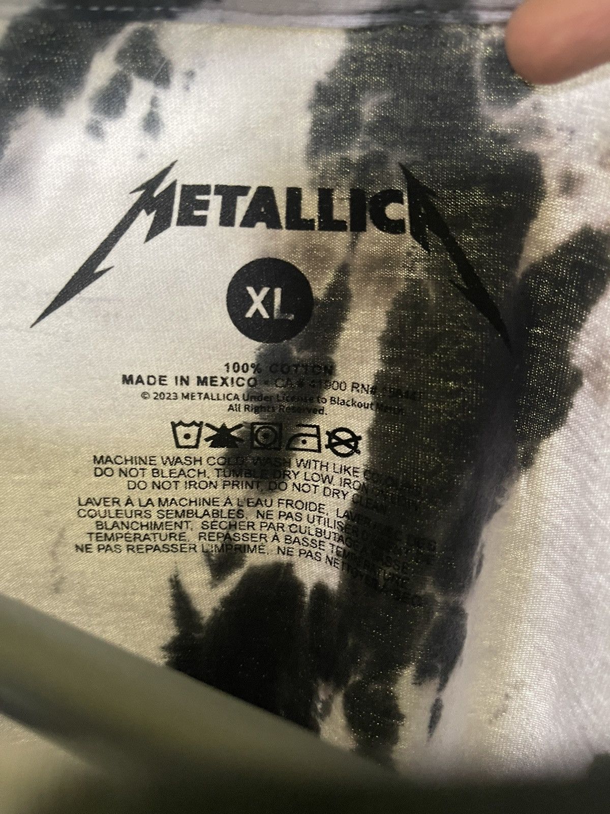 Metallica Metallica Ride The Lightening Tie Dye Band Tee T-Shirt Metal Size US XL / EU 56 / 4 - 7 Thumbnail