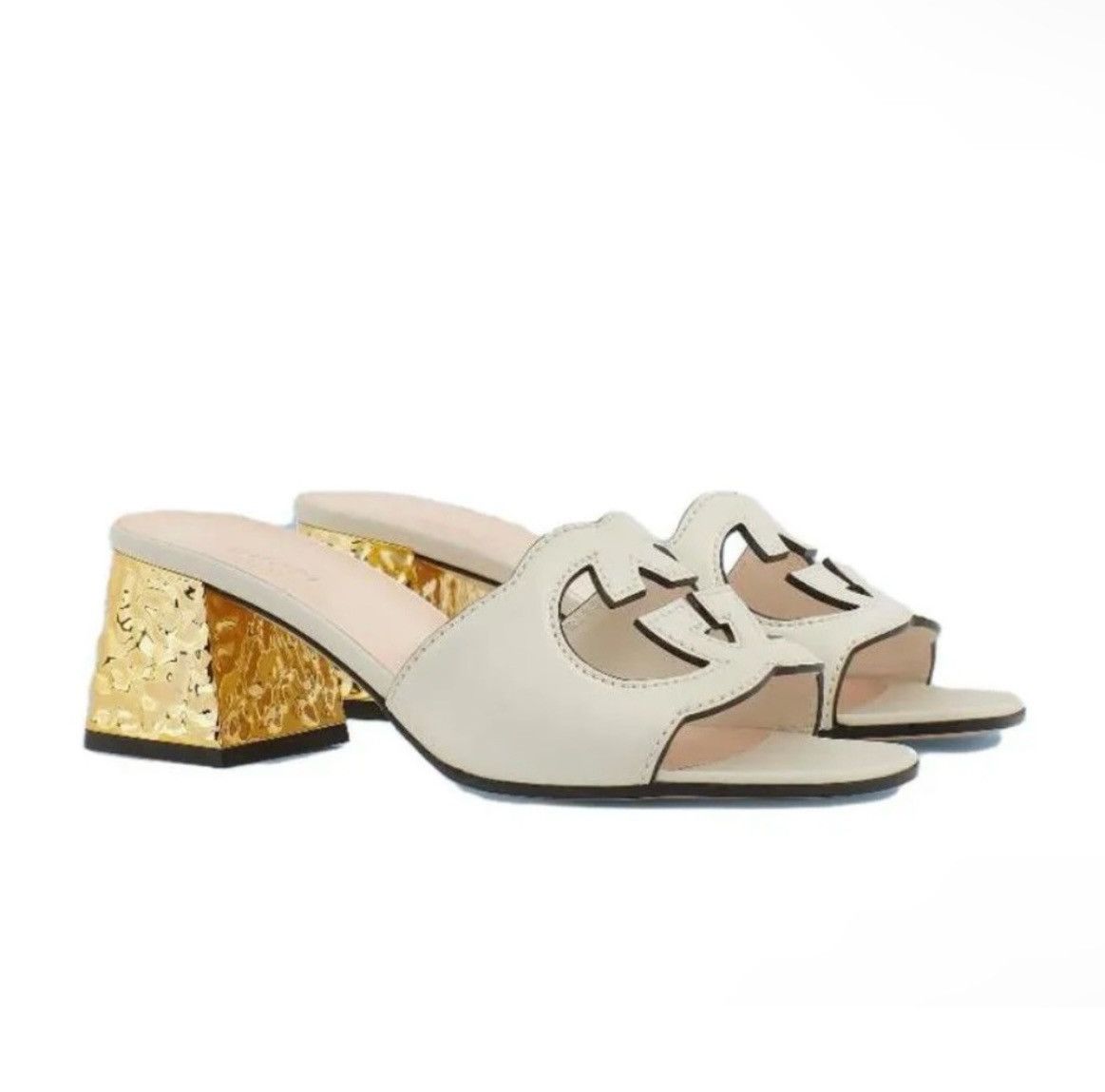 Gucci Women Interlocking G Cutout Sandal size 34.5