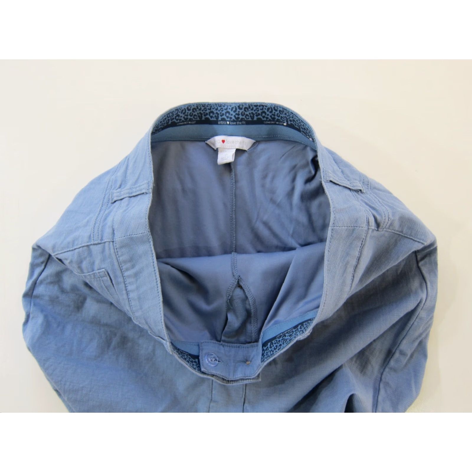 Vintage Intro Love The Fit Blue Cotton Stretch Button Pocket Skirt Skort Women 10 Size 32" / US 10 / IT 46 - 7 Thumbnail