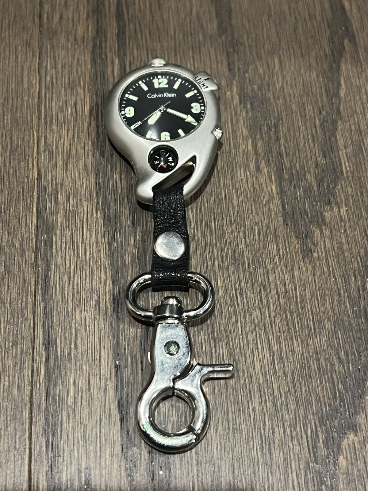 Calvin Klein Calvin Klein Silver Pocket Watch Keychain w/ Compass & LED Size ONE SIZE - 2 Thumbnail