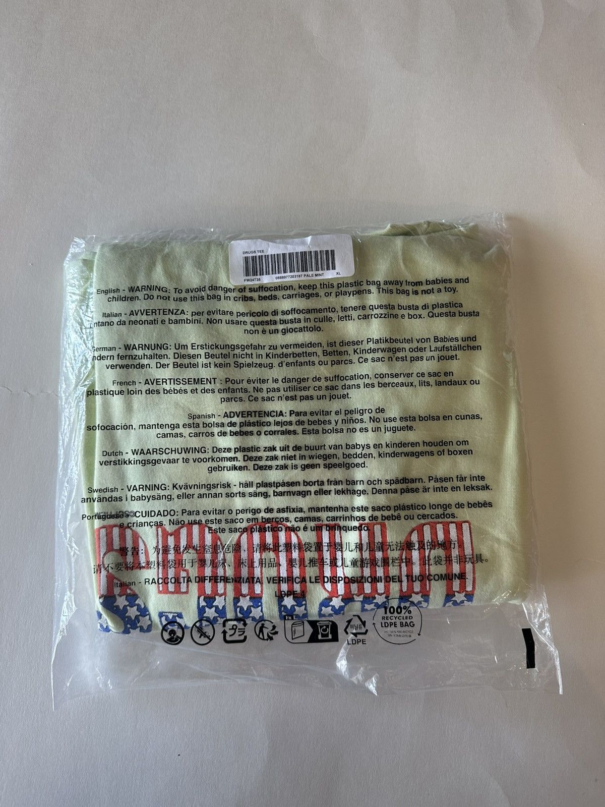 Supreme Supreme Drugs Tee Size US XL / EU 56 / 4 - 2 Thumbnail