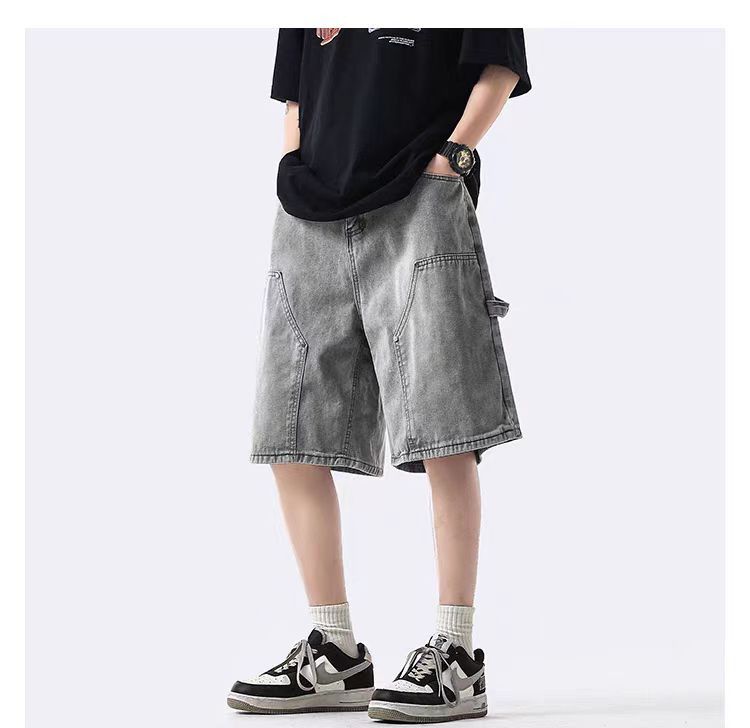 Japanese Brand × Vintage Gray High Street Vintage Loose Fit Denim Shorts Size US 32 / EU 48 - 2 Thumbnail