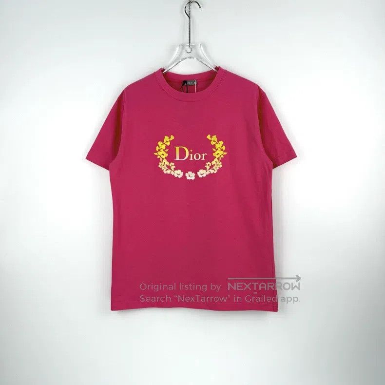 Dior Dior Rose-red gradient embroidery logo short sleeves Size US M / EU 48-50 / 2 - 3 Thumbnail
