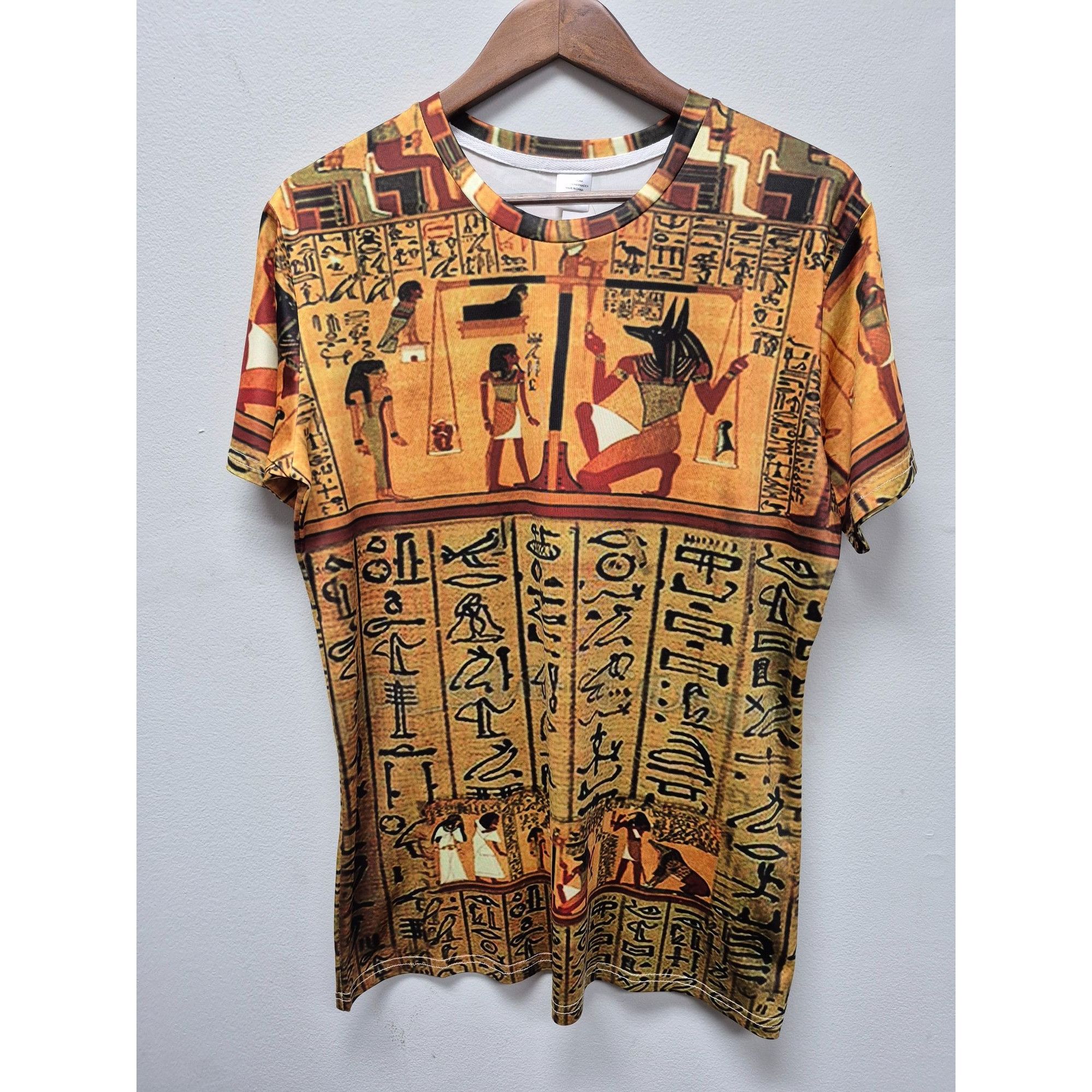 Other Egyptian Hieroglyphic Print T-Shirt XL Pre-Shrunk Polyester Size US XL / EU 56 / 4 - 1 Thumbnail