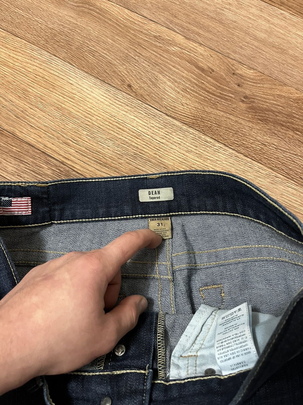True Religion True Religion Dean Tapered Denim Jeans Size US 31 - 4 Thumbnail