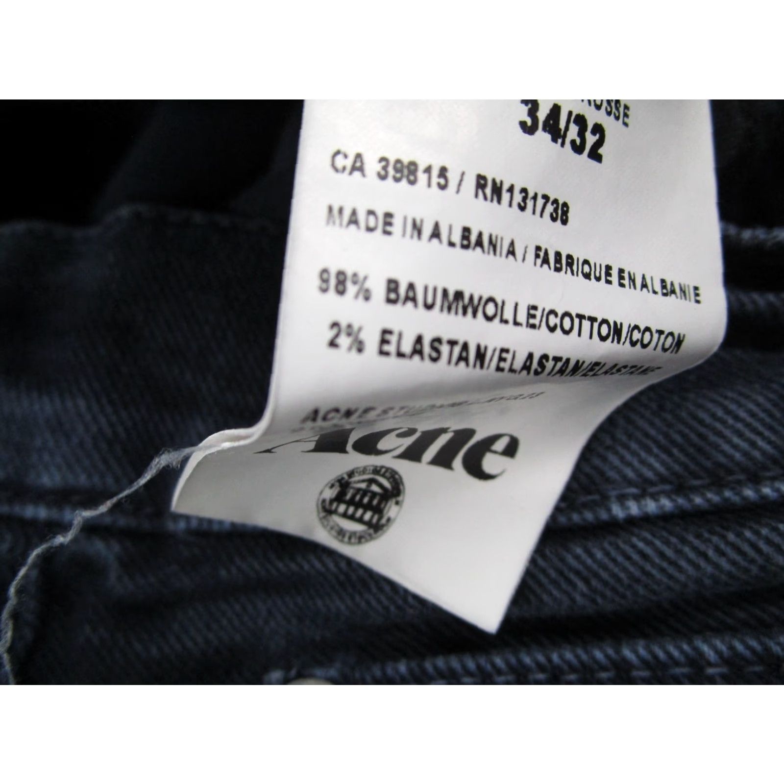Acne Studios Acne Studios Jeans Vega Bladerunner Slim Stretch Tapered 34x32 Blue Denim Mens Size US 34 / EU 50 - 4 Thumbnail