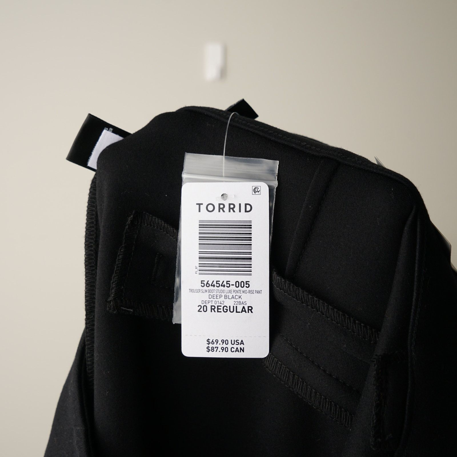 Torrid Torrid Trouser Slim Boot Studio Luxe Ponte Mid-Rise Pant NWT Size 42" / US 20 - 7 Thumbnail
