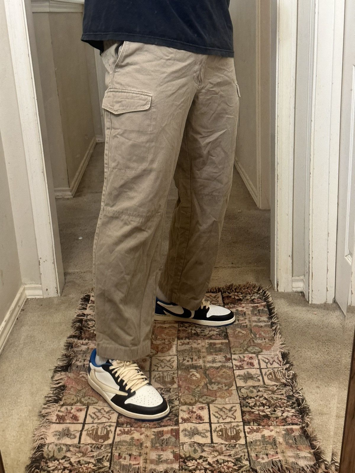 Japanese Brand × Vintage Crazy Y2K/2000s Baggy Cargos Grunge Cargo Pants Size US 34 / EU 50 - 2 Thumbnail