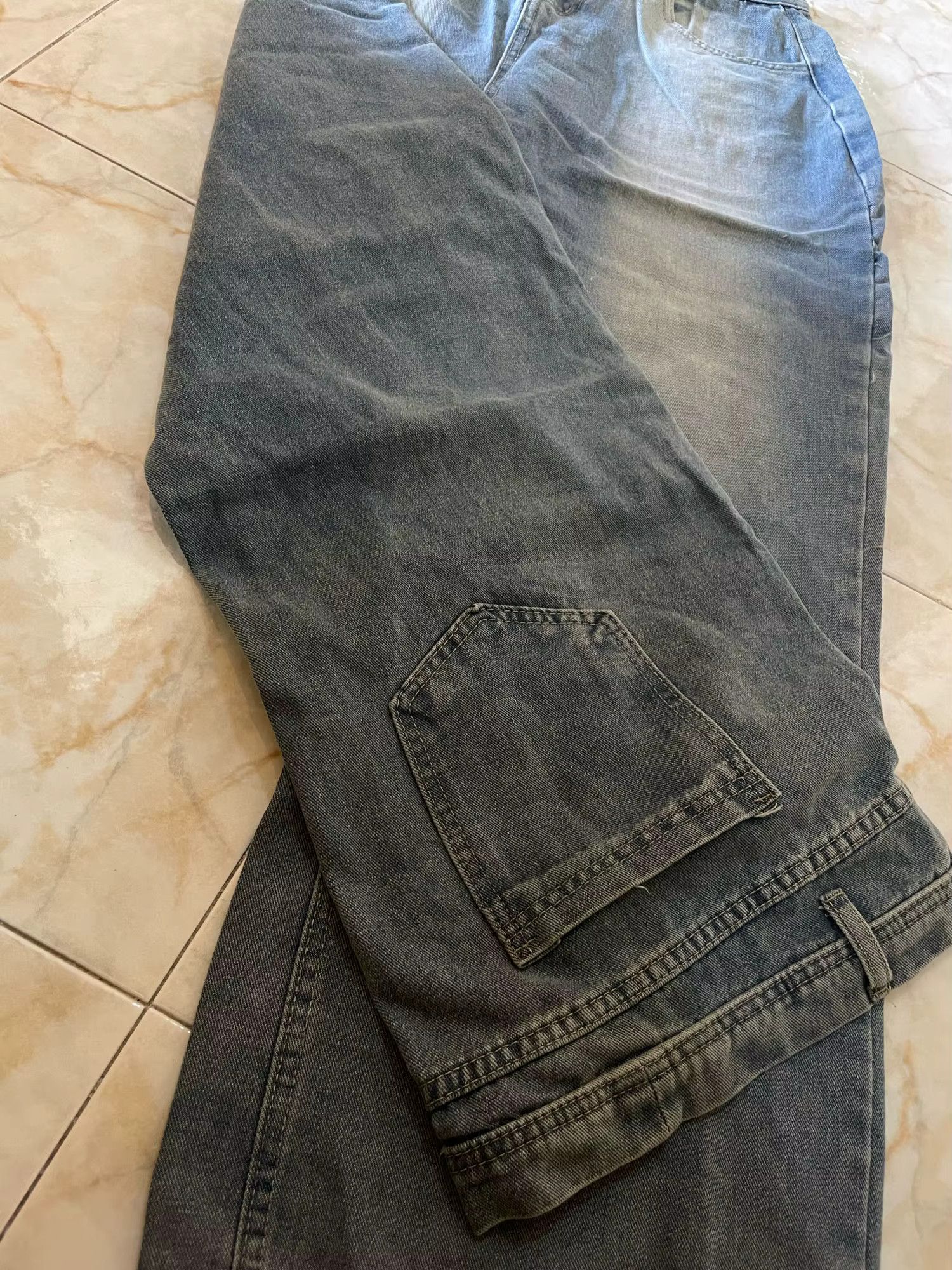 Japanese Brand Retro Baggy High Waisted Reversible Jeans Size 28" / US 6 / IT 42 - 2 Thumbnail