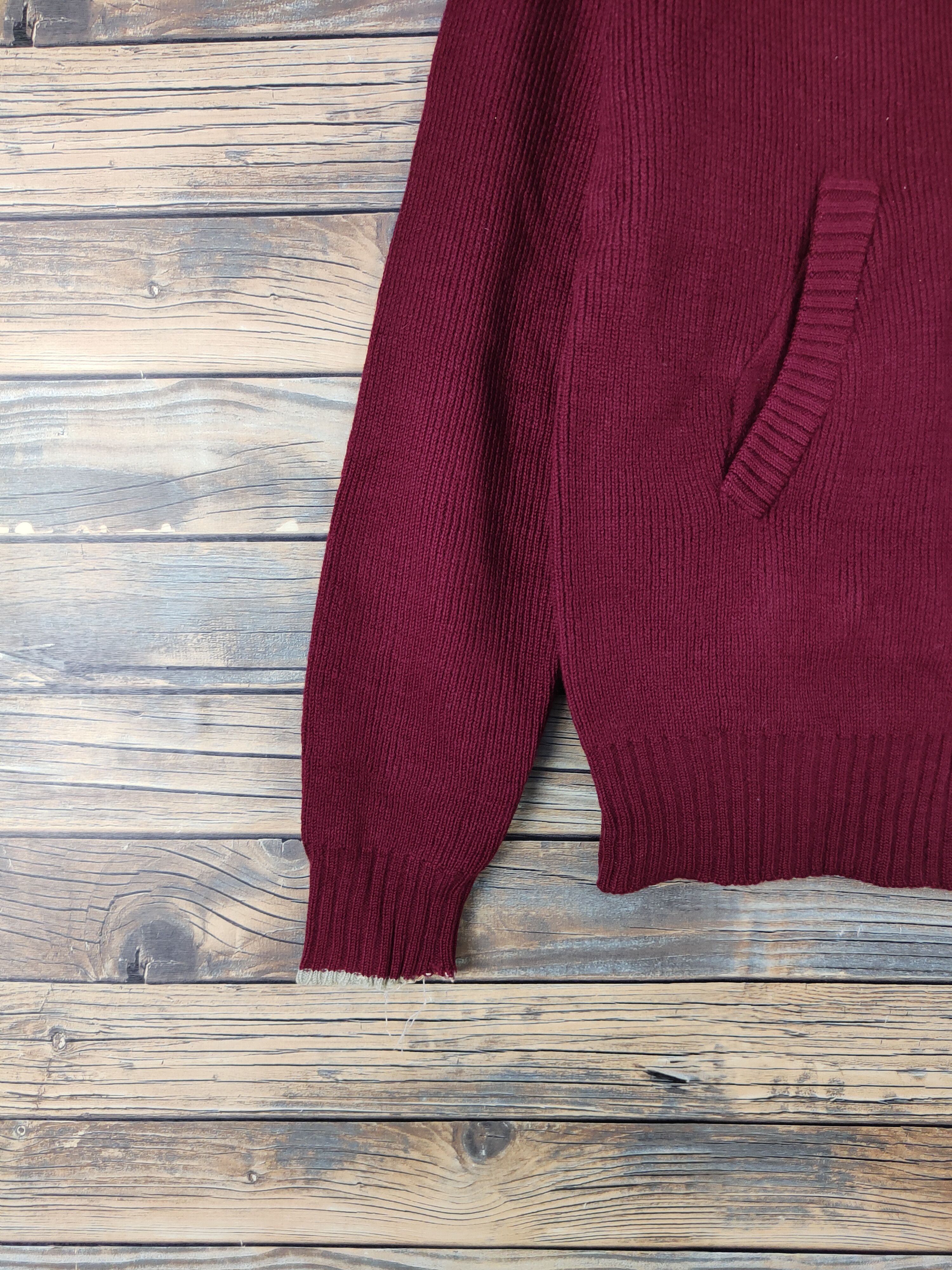 Homespun Knitwear × Japanese Brand × Vintage Freeways Maroon Knitwear Sweaters #W1687 Size US L / EU 52-54 / 3 - 4 Thumbnail