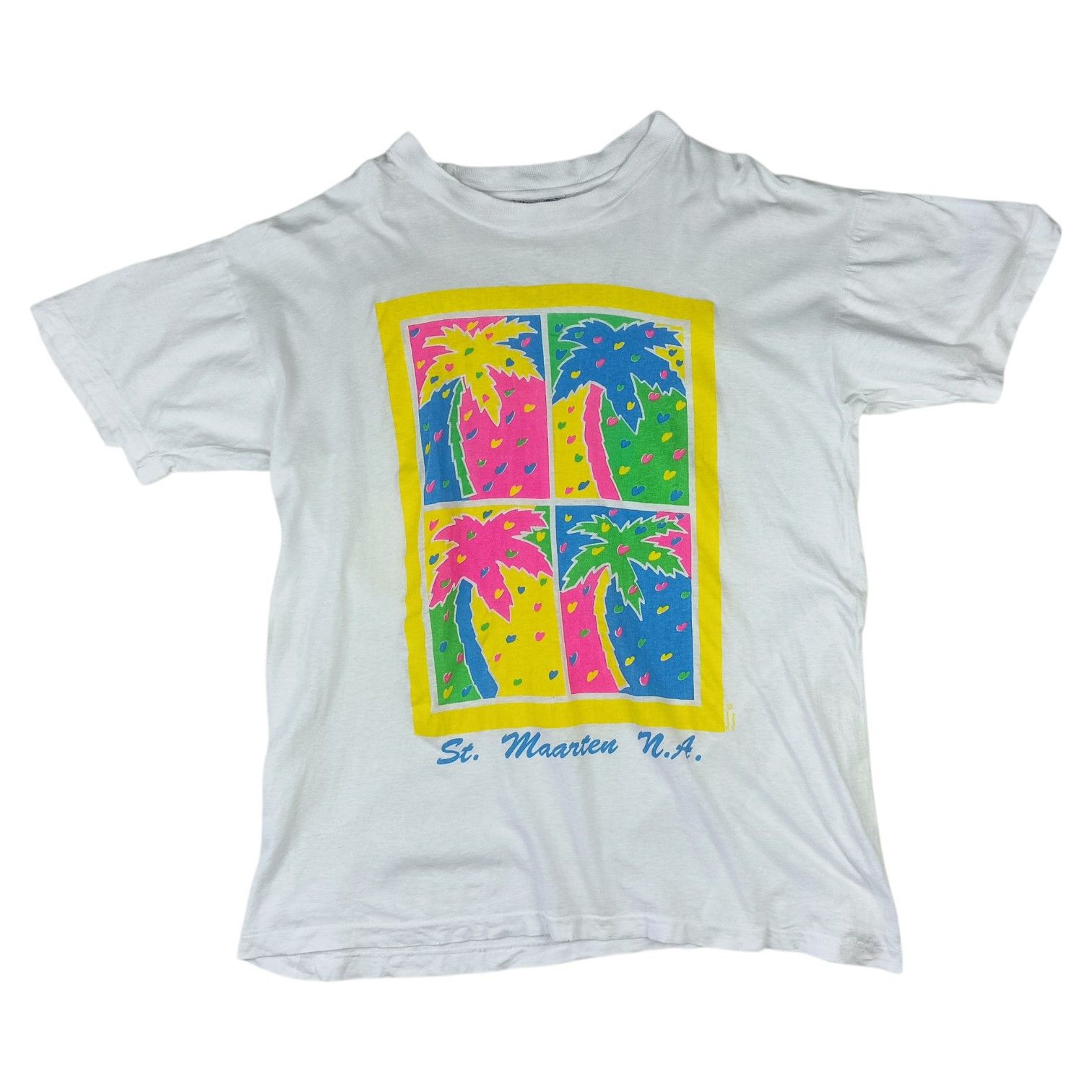 Vintage Vintage 90's SAINT MAARTEN ISLAND T-Shirt Single Stitches Size US M / EU 48-50 / 2 - 2 Thumbnail
