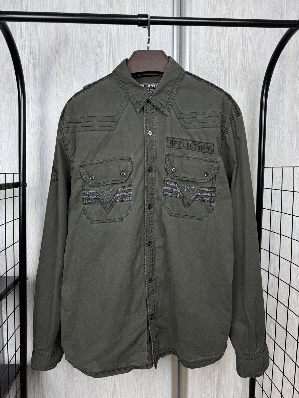Affliction Affliction Black Premium American Customs big logo shirt Size US XL / EU 56 / 4 - 3 Thumbnail