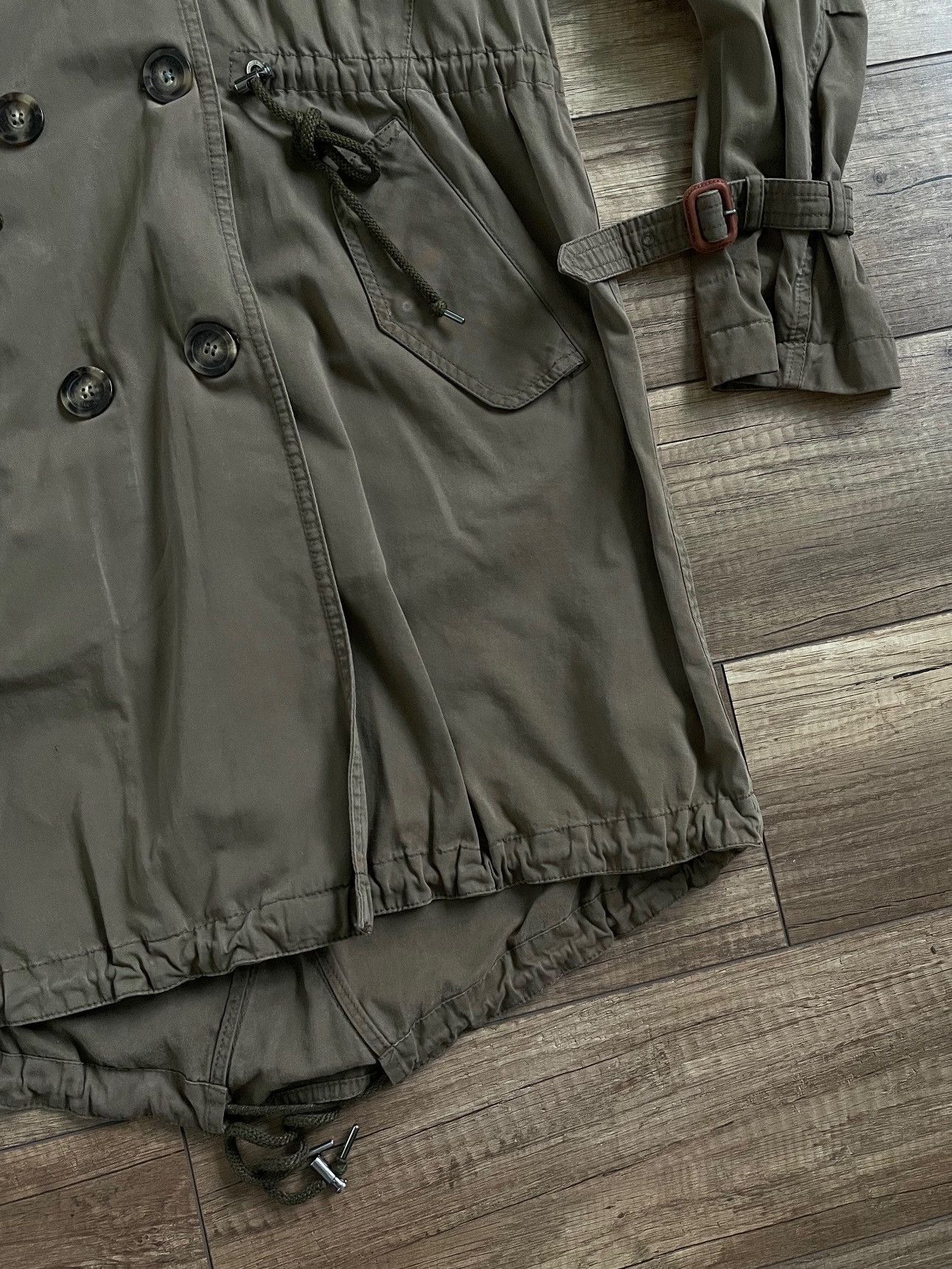 Moncler Moncler Womens Tariec Cotton Military Olive Parka Jacket Size L / US 10 / IT 46 - 4 Thumbnail