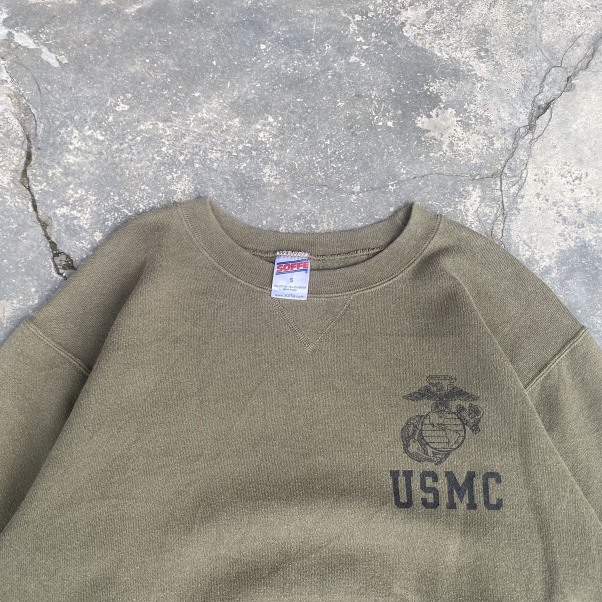 Vintage 90s USMC olive sweatshirt SC011 Size US M / EU 48-50 / 2 - 2 Thumbnail