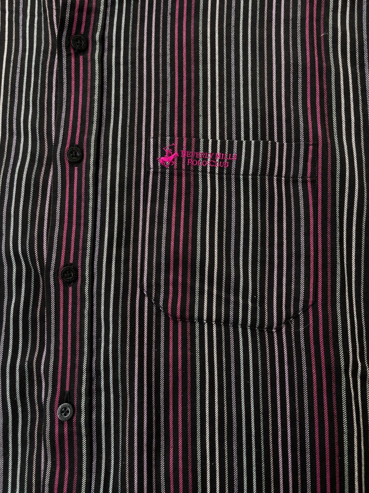 Beverly Hills Polo Club Beverly Hills Polo Club Striped Buttom Up Longsleeve Shirt Size US XL / EU 56 / 4 - 5 Thumbnail