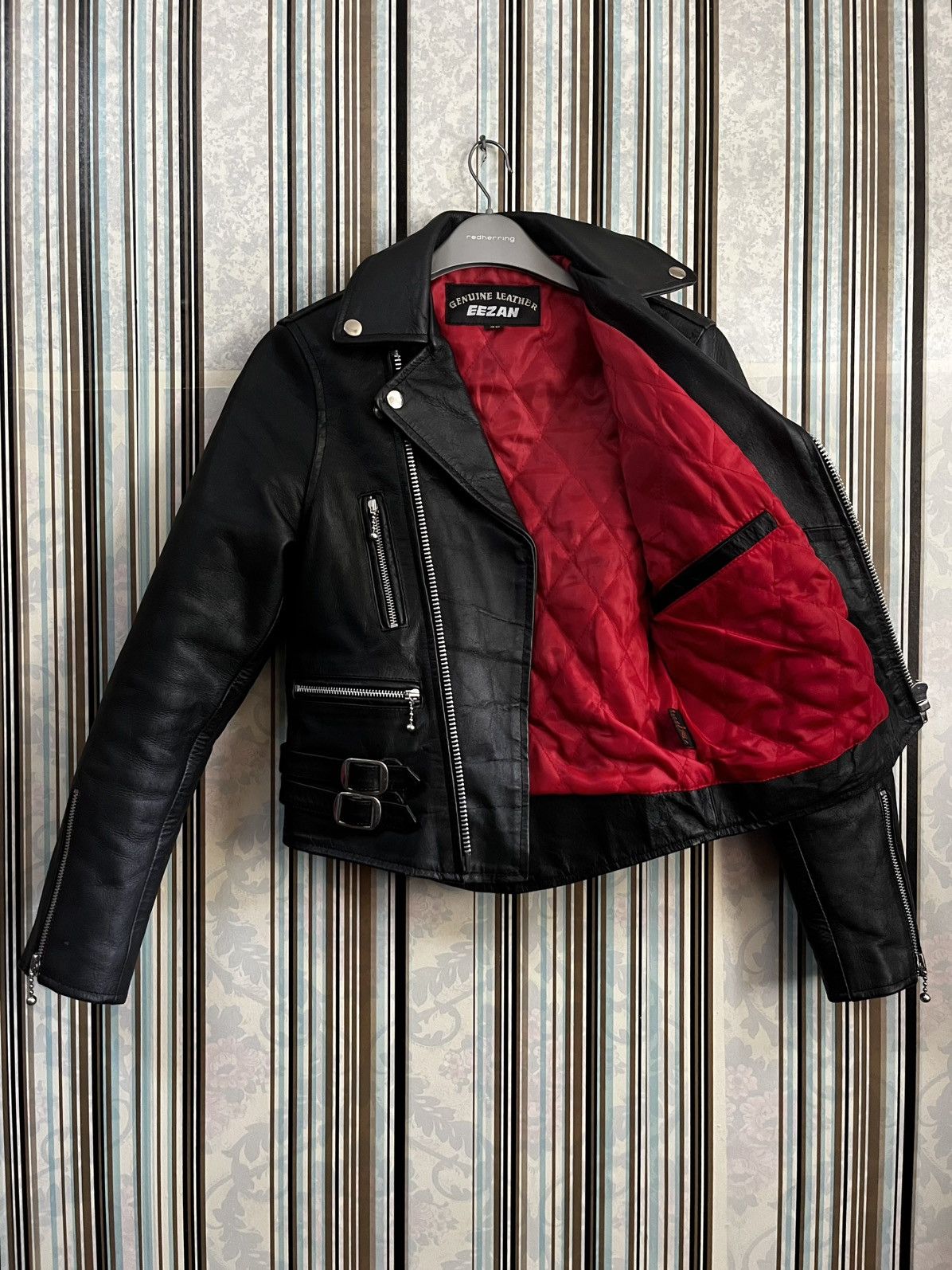Genuine Leather 2000s EEZAN double collar cowhide size 30 #H5 Size XXS / US 00 / IT 34 - 4 Thumbnail
