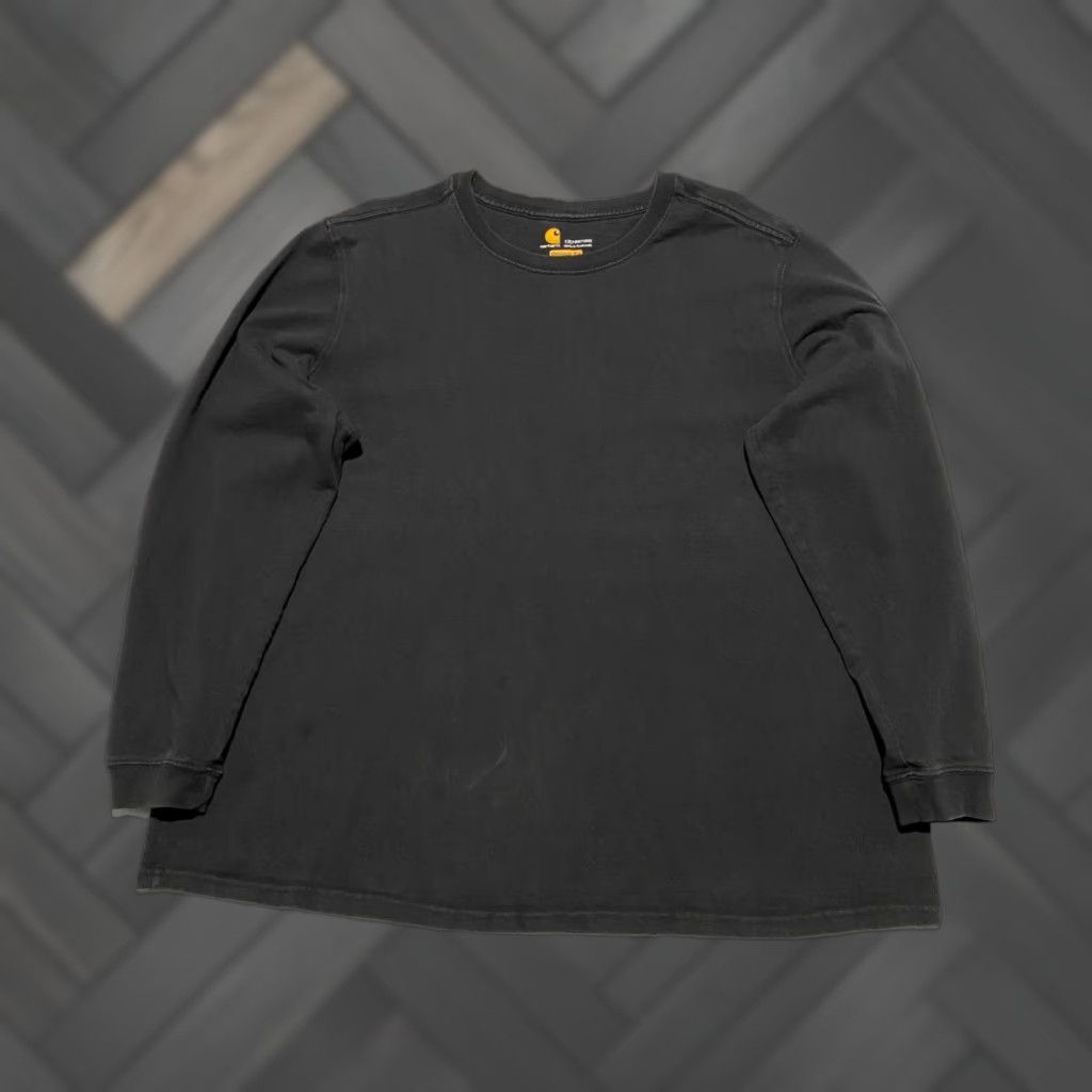 Carhartt VINTAGE Carhartt Shirt Mens 1X Black Original Fit Long Sleeve 103401 Size US XL / EU 56 / 4 - 1 Thumbnail