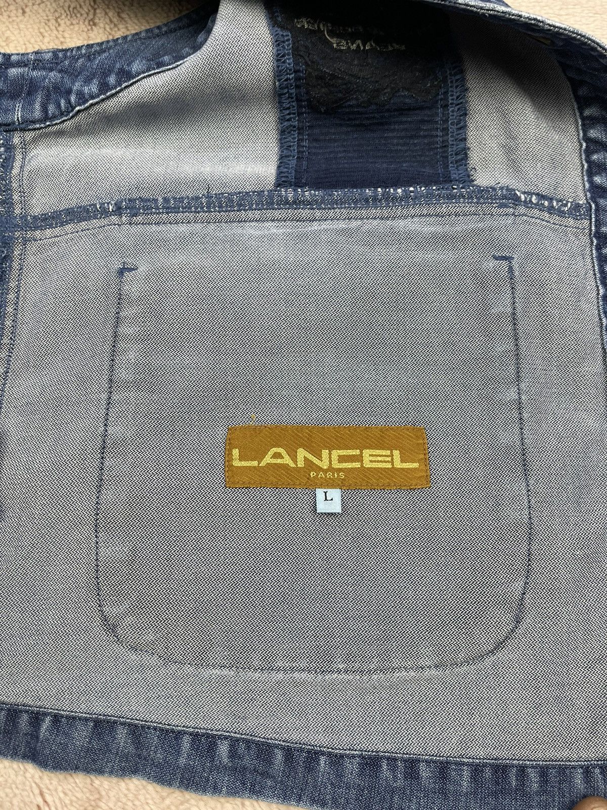 Lancel Vintage LANCEL Embroidered Logo Denim Vest Size US L / EU 52-54 / 3 - 10 Thumbnail
