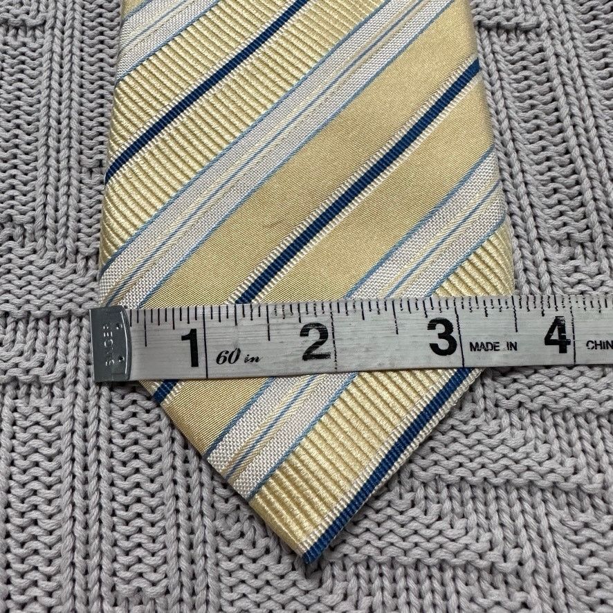 Canali Canali yellow and blue striped silk tie Size ONE SIZE - 5 Thumbnail