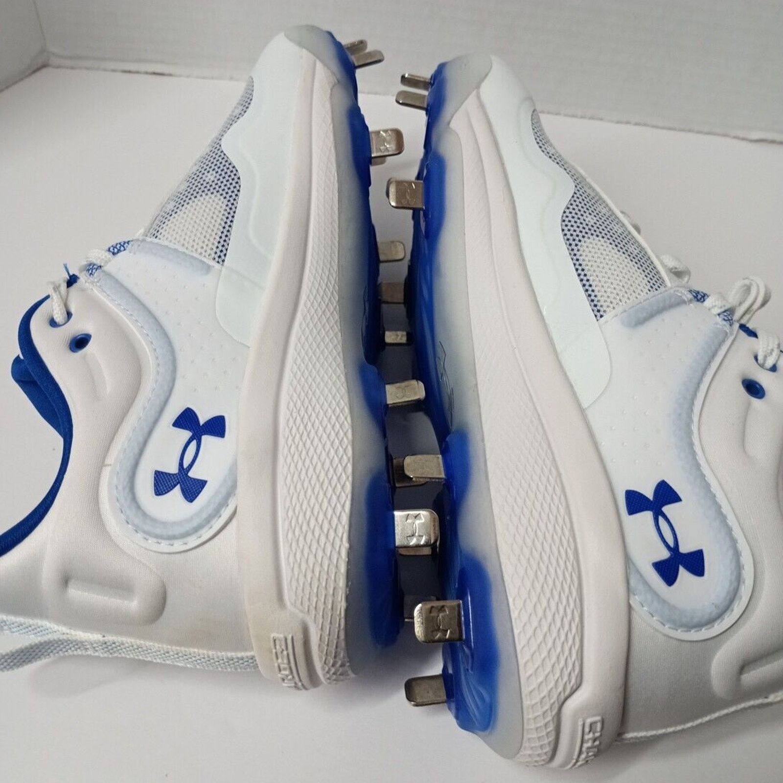 Under Armour Under Armour Metal Softball Cleats Women’s Size 8 White Blue Size US 8 / IT 38 - 8 Thumbnail