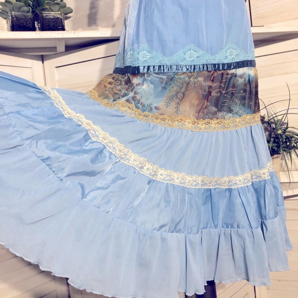 Vintage Y2K sexy peasant prairie Halloween costume skirt top set S M Size XS / US 0-2 / IT 36-38 - 5 Thumbnail