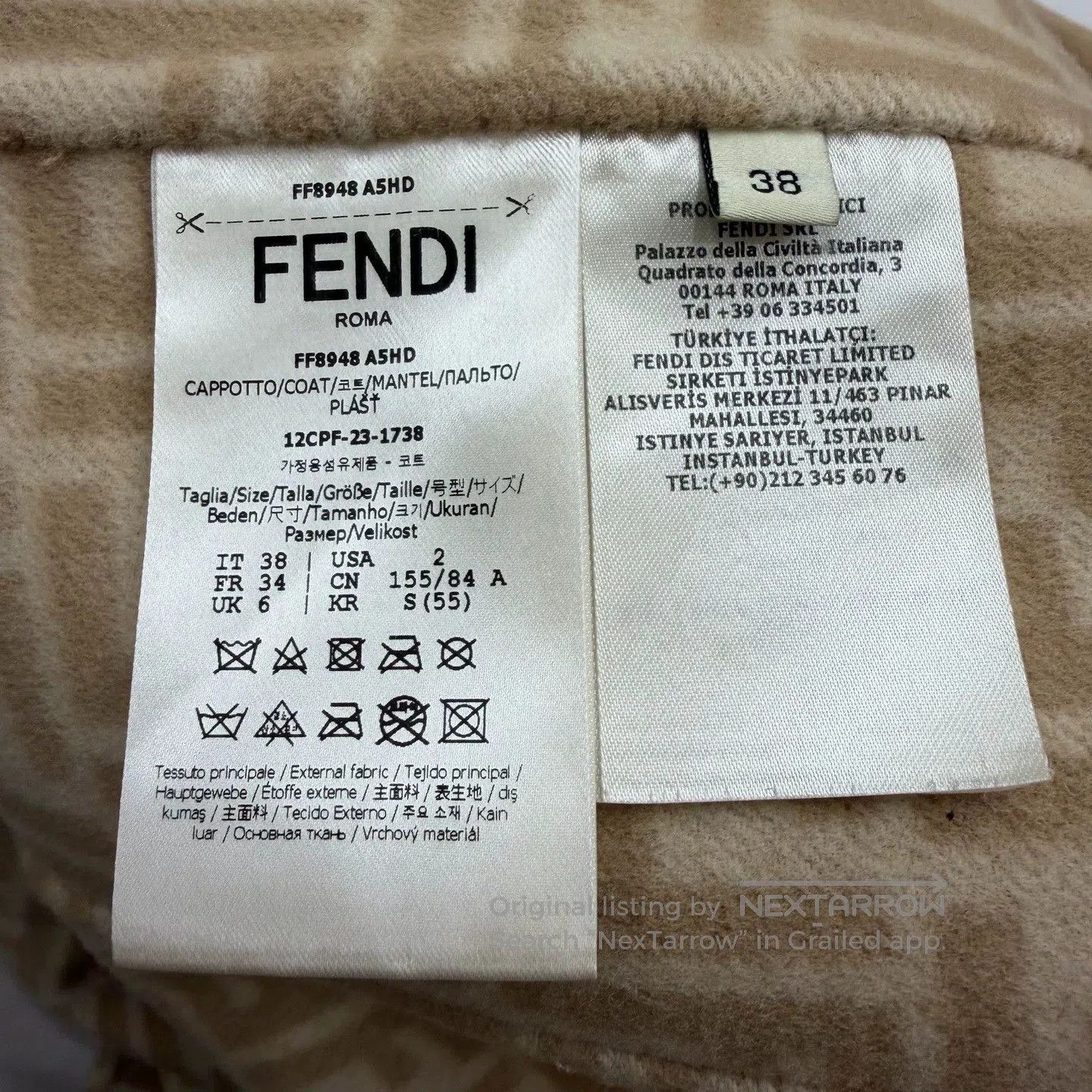 Fendi Fendi Mink Wool Coat with Pockets. Size US S / EU 44-46 / 1 - 6 Thumbnail