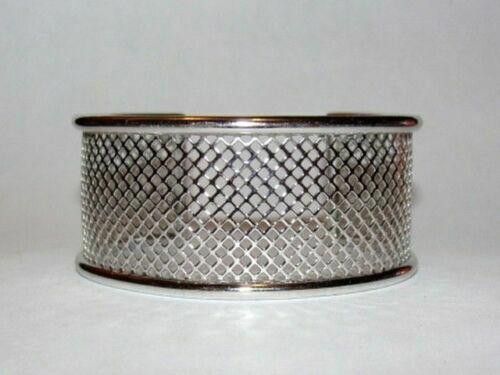 Designer Sterling Silver Fish Net Cuff Bracelet Size ONE SIZE - 1 Thumbnail