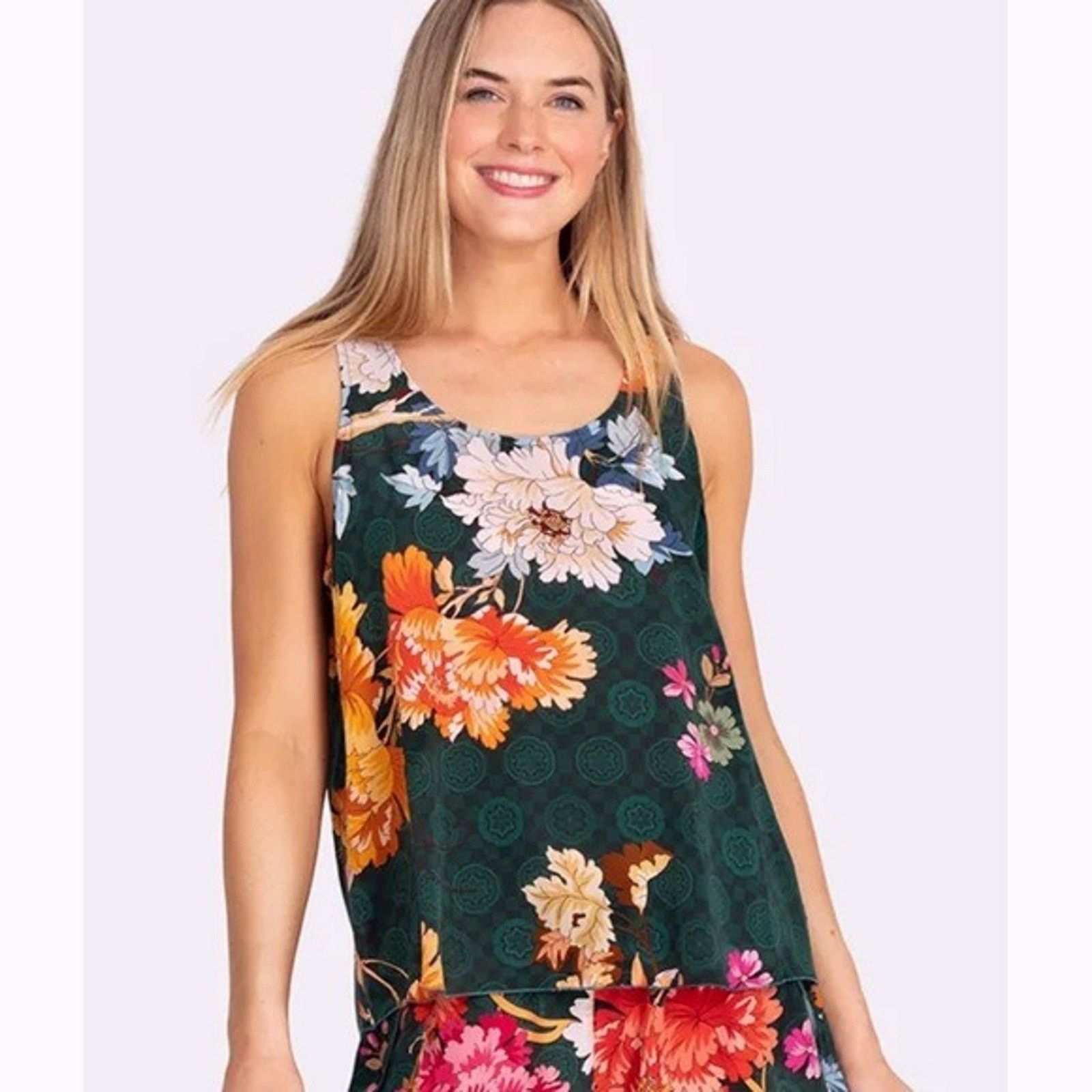 Johnny Was Johnny Was Roselynn Silk Floral Print Tank Top M Size M / US 6-8 / IT 42-44 - 2 Thumbnail
