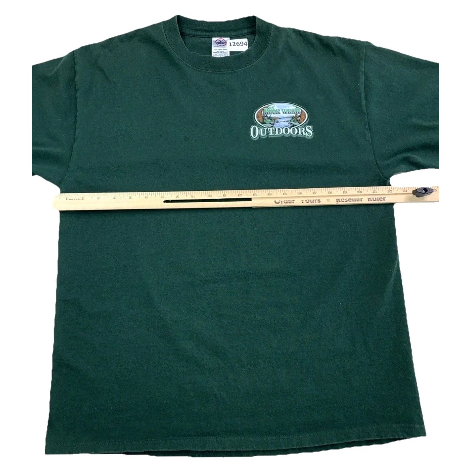 Delta VINTAGE Buck Wear 2004 Delta Magnum Weight Graphic Hunting T Shirt Large Women Green Size L / US 10 / IT 46 - 6 Thumbnail