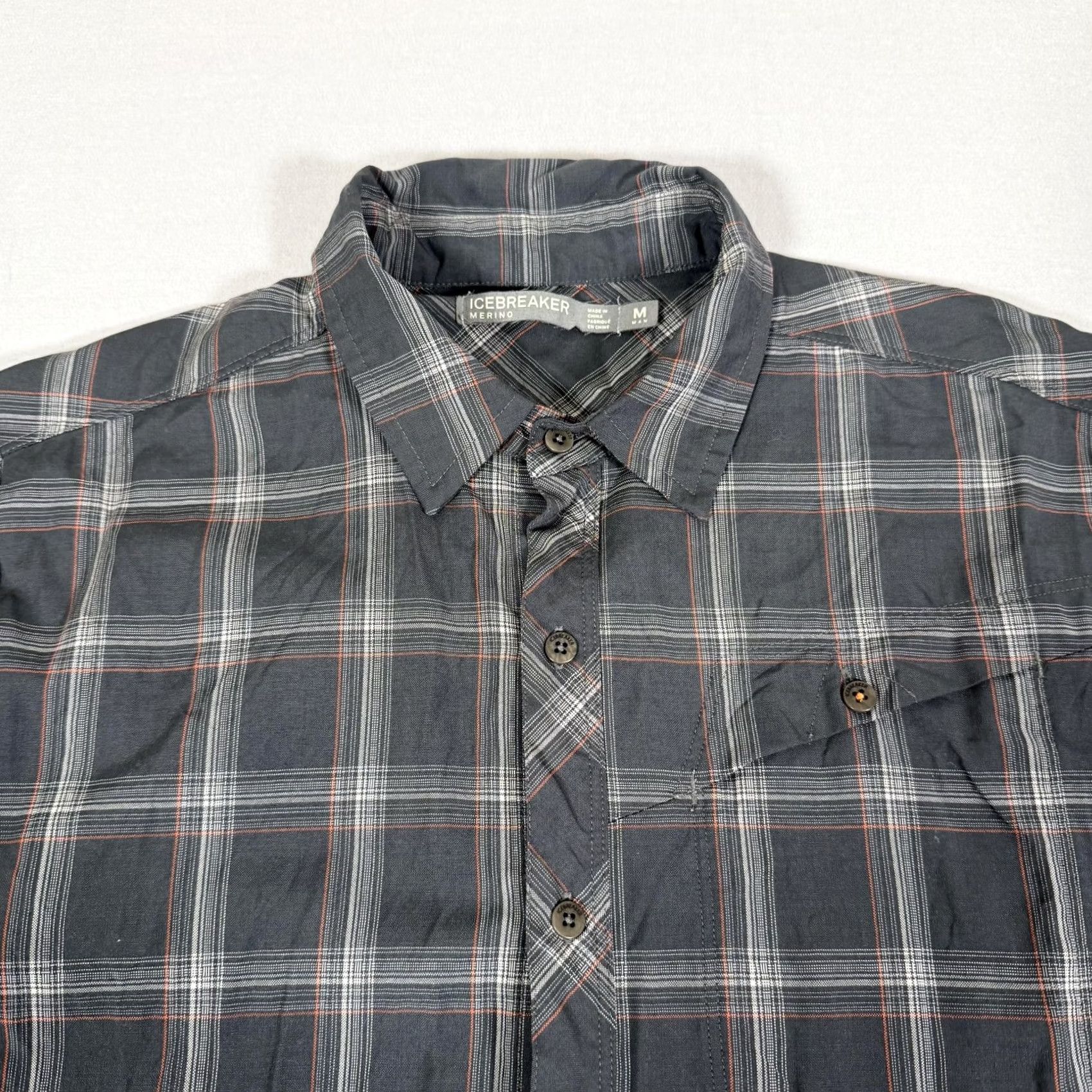 Icebreaker Icebreaker Shirt Mens Medium Merino Wool Plaid Button-Up Gray Short Sleeve Outdoor Casual Travel Concert Mens Size US M / EU 48-50 / 2 - 2 Thumbnail