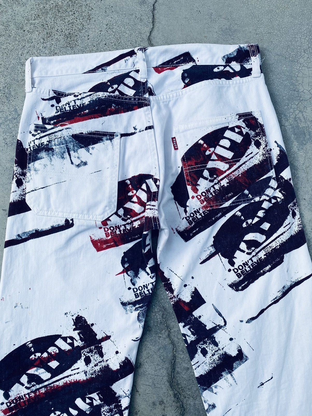 Japanese Brand Vintage 90s Ozone Rocks Painter Denim Pants Size US 32 / EU 48 - 4 Thumbnail