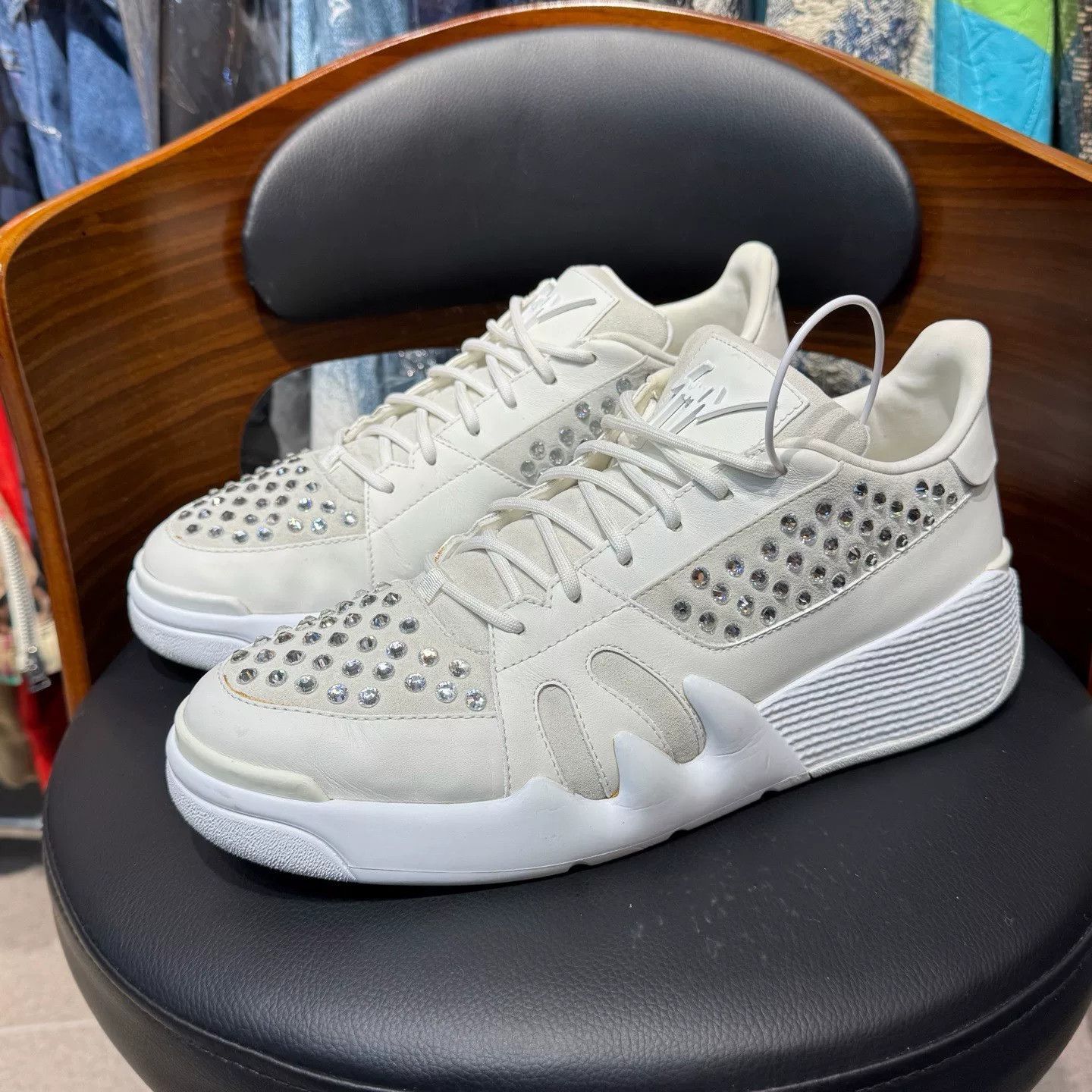 Giuseppe Zanotti Giuseppe Zanotti White Hitop Sneakers 44 Men Size US 10.5 / EU 43-44 - 1 Thumbnail