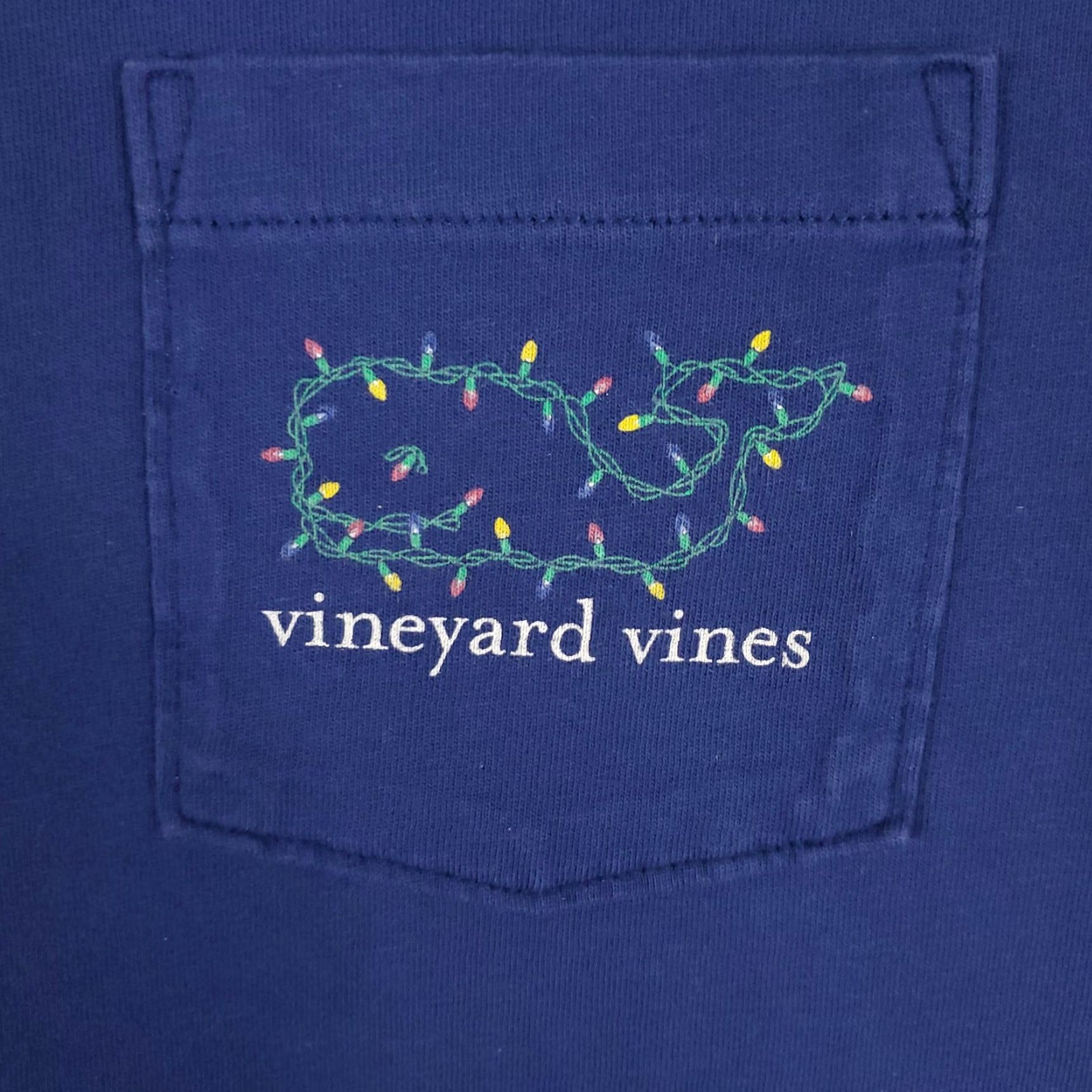 Vineyard Vines VINTAGE Vineyard Vines Happy Holidays Blue Long Sleeve T-Shirt Mens Size Small Size US S / EU 44-46 / 1 - 4 Thumbnail