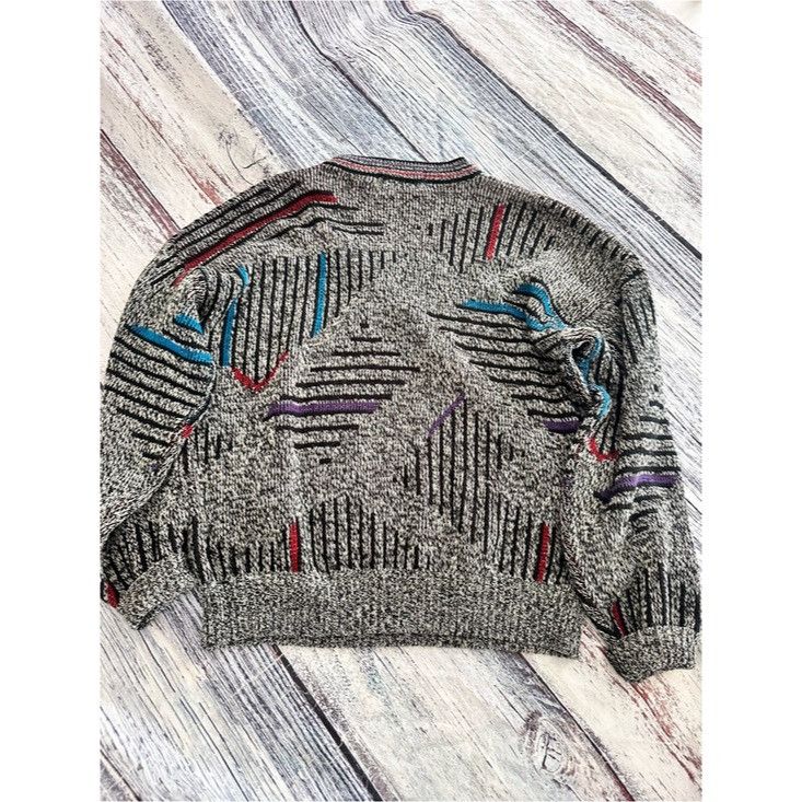 Vintage Vintage McGregor Men's Grey Patterned Knit Sweater Size US L / EU 52-54 / 3 - 4 Thumbnail
