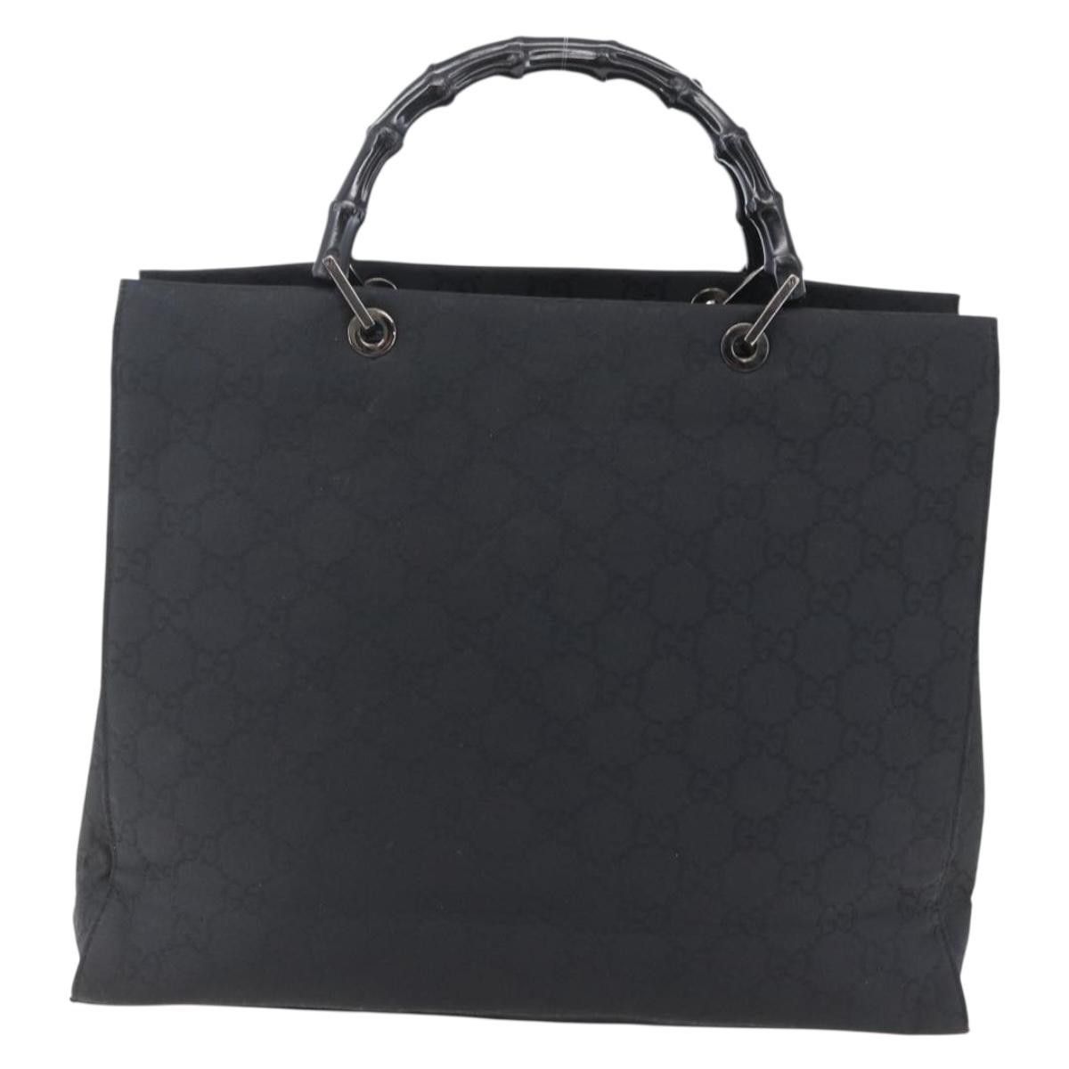 Gucci Gucci Vintage Bamboo Handle Tote GG Nylon Size ONE SIZE - 1 Thumbnail