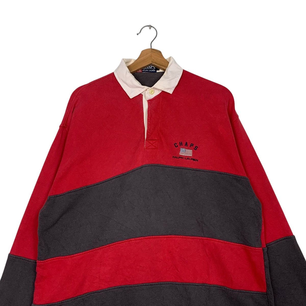 Chaps Ralph Lauren Chaps Ralph Lauren Stripe Polo Sweater Size US L / EU 52-54 / 3 - 2 Thumbnail