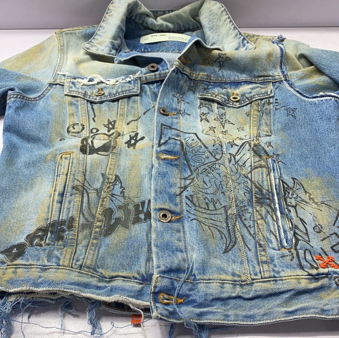 Off-White OFF-WHITE Distressed Denim Jacket FW21 Size US S / EU 44-46 / 1 - 8 Thumbnail