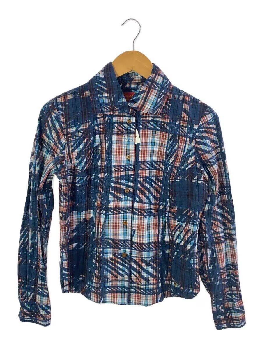 image of Vivienne Westwood Plaid Sketch Button Shirt, Women's (Size Medium)