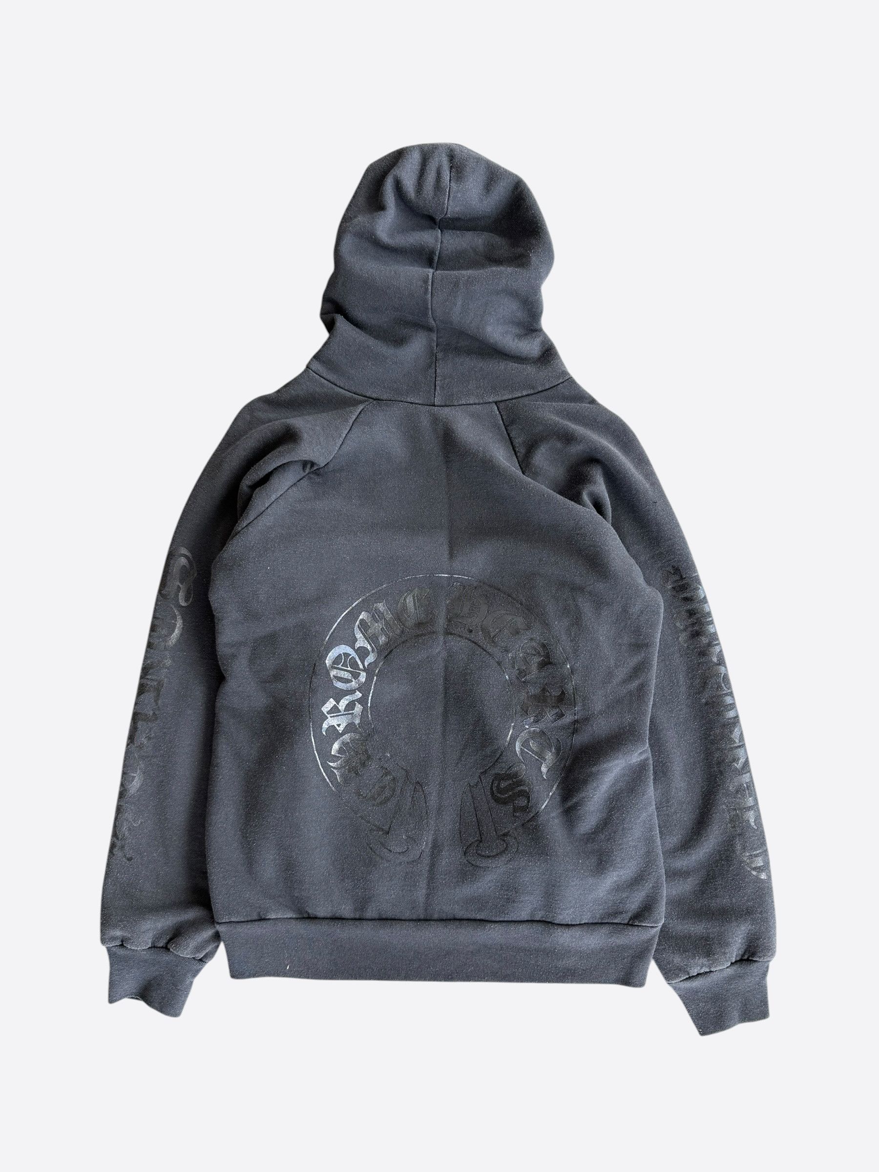 Chrome Hearts Chrome Hearts Black Horseshoe Logo Thermal Hoodie Size US S / EU 44-46 / 1 - 1 Thumbnail