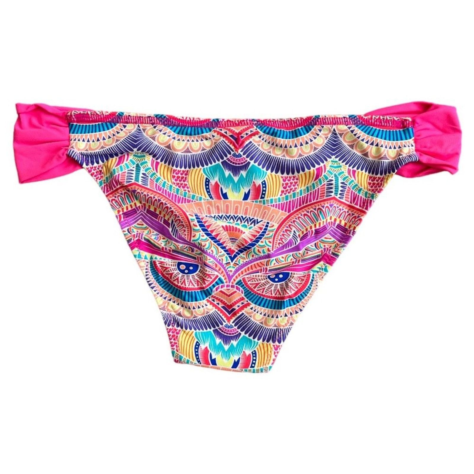 REEF Reef Pink Multicolor Print Bikini Swim Bottom, M Size ONE SIZE - 4 Thumbnail
