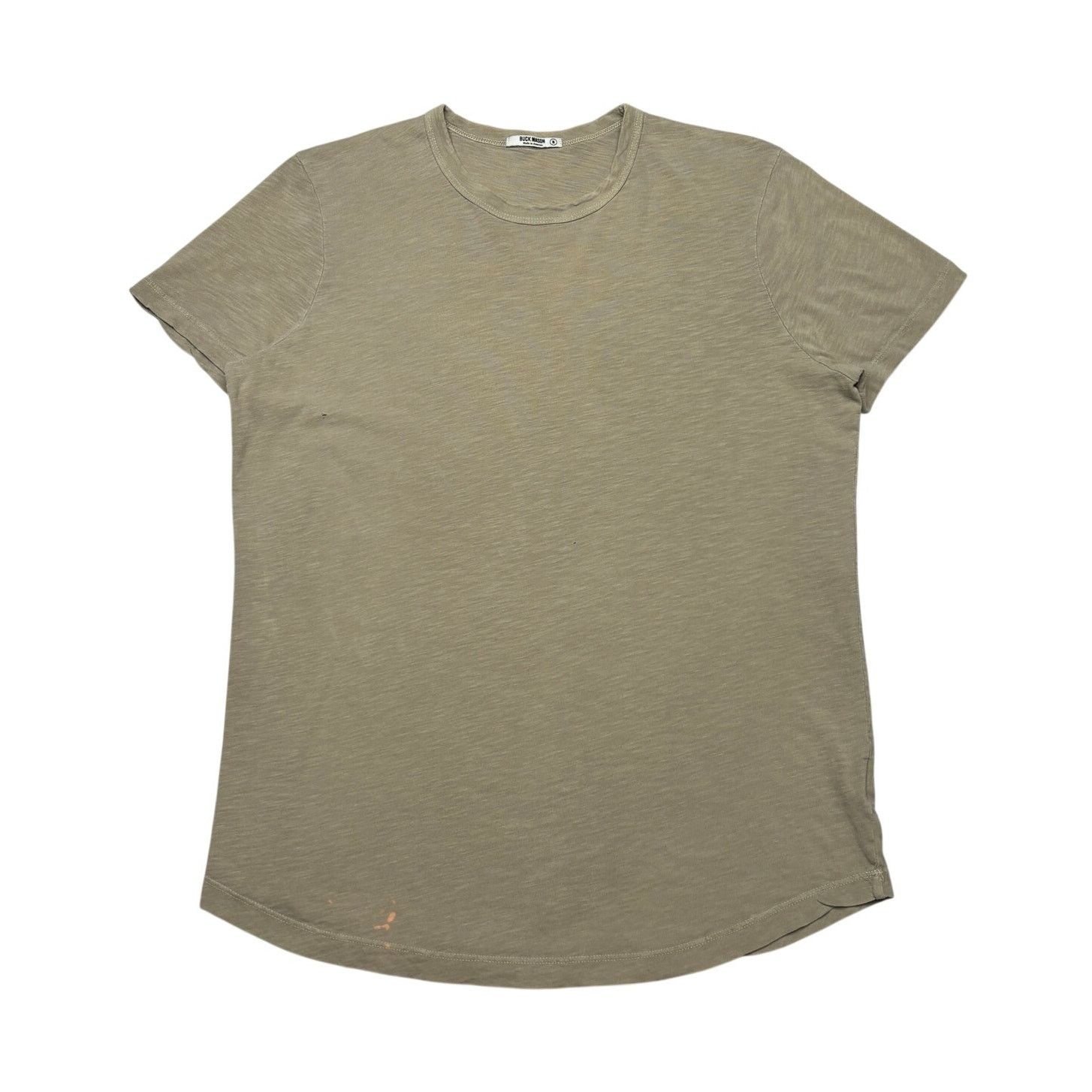 Buck Mason Slub Curved Hem T Shirt Men's M Quiet Luxury