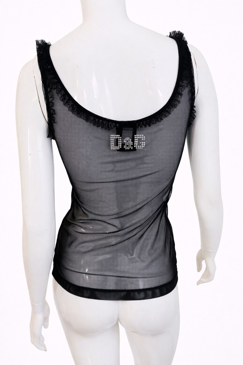 Dolce & Gabbana Dolce & Gabbana Sheer Mesh Rhinestone Transparent Top Size US XS / EU 42 / 0 - 3 Thumbnail