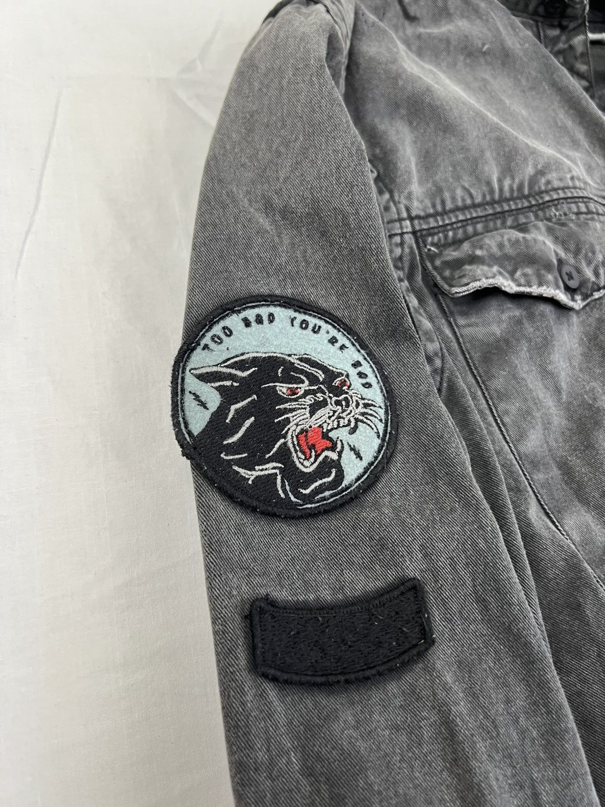 River Island River Island Washed Patched Denim Shirt (Streetwear) Size XS Size US XS / EU 42 / 0 - 8 Thumbnail