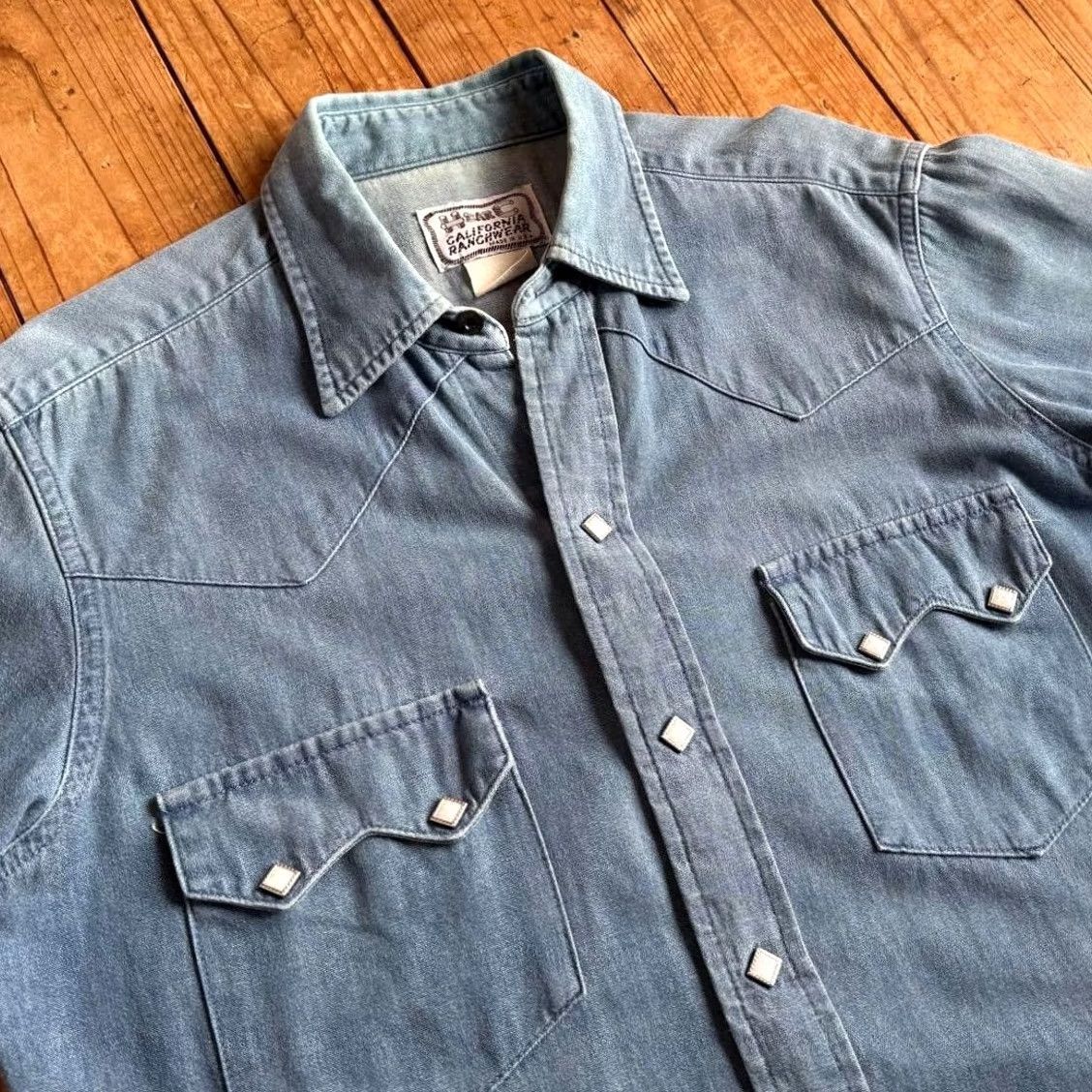 Denime Final Answer: Vintage 60s H Bar C Western Denim Shirt -Cowboy Ranch Workwear Size L Size US L / EU 52-54 / 3 - 3 Thumbnail