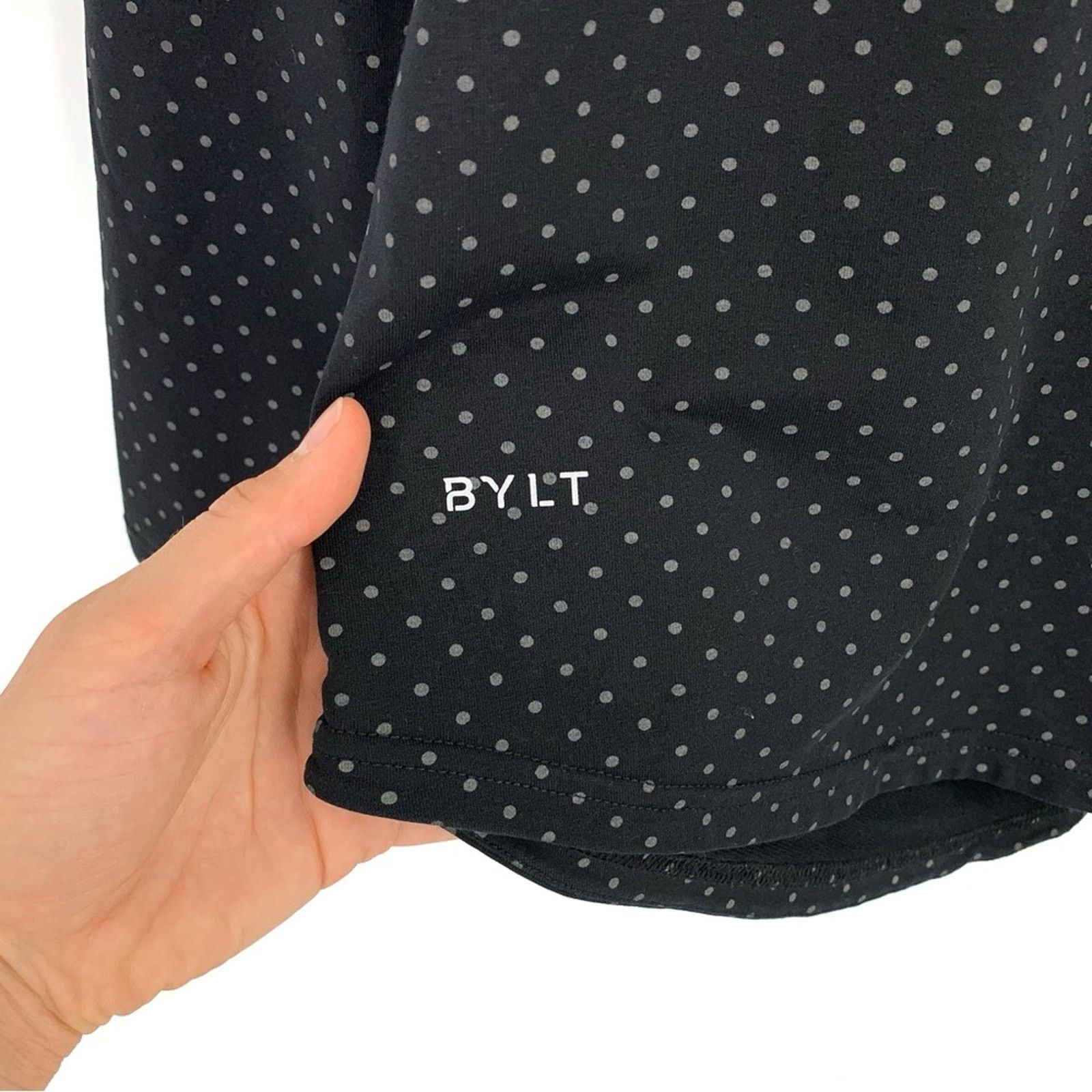 Other BYLT Lux Drop Cut Long Sleeve Washed Black Silver Polka Dot Size US M / EU 48-50 / 2 - 2 Thumbnail