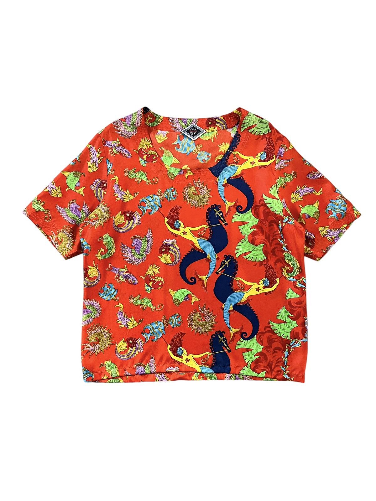 Versace × Vintage Vintage Gianni Versace Versatile Couture Silk Tops Size L / US 10 / IT 46 - 1 Thumbnail