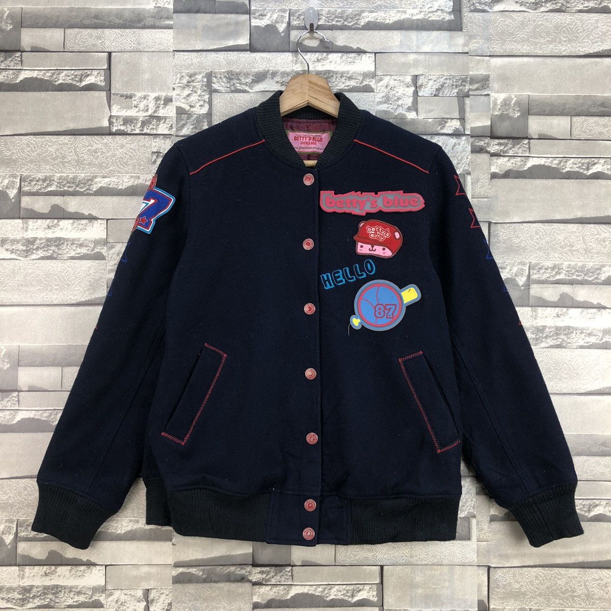 Japanese Brand Japanese Brand Shinji Abe Betty Embroidery Varsity Jacket Size US S / EU 44-46 / 1 - 2 Thumbnail